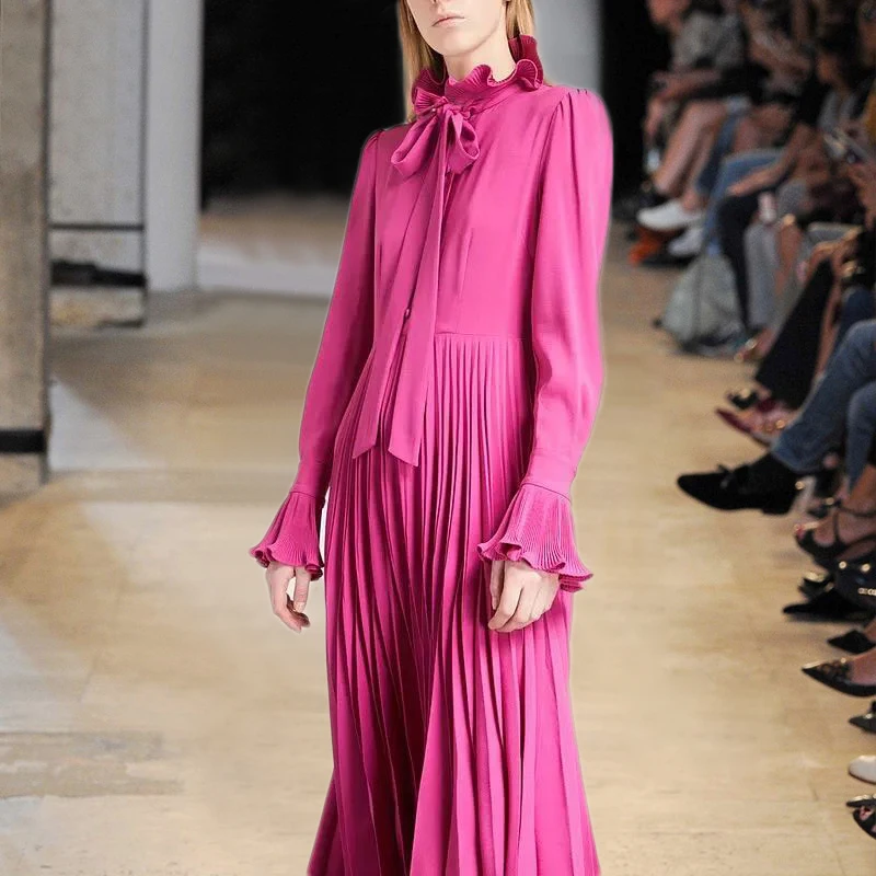 Для женщин фиолетовое платье для вечеринки элегантные плиссированные