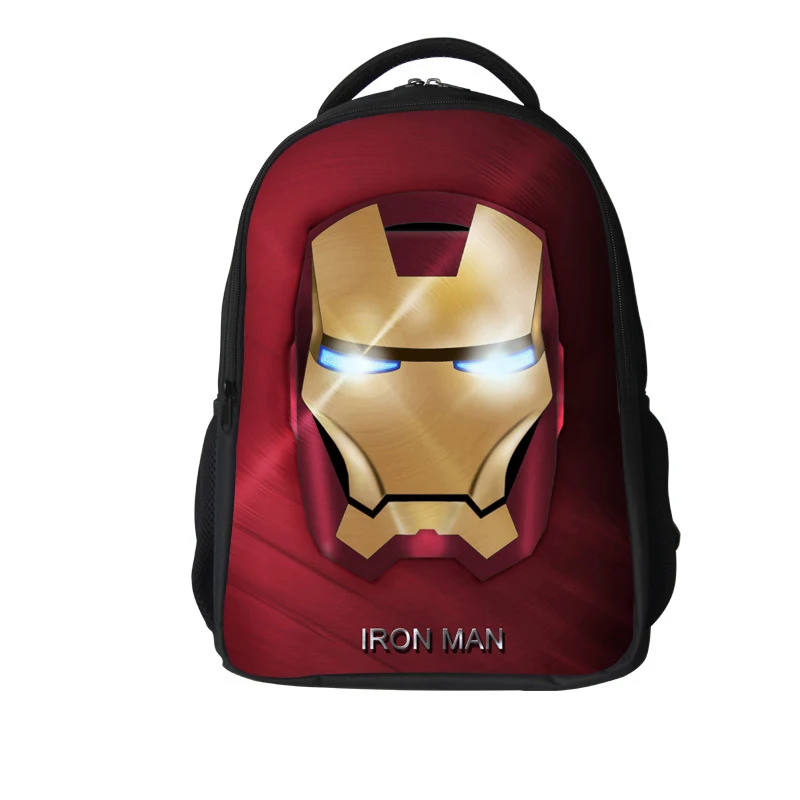 Новый 12 дюймовый рюкзак Man Wei Avengers Iron Детская сумка высокое качество детский с