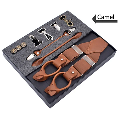 Deepeel/1 комплект, 3,5X125 см, деловые мужские подтяжки, роскошный мульти-комплект, костюм, 3/6 клипсы, подтяжки, сделай сам, ремень из натуральной кожи для подарка