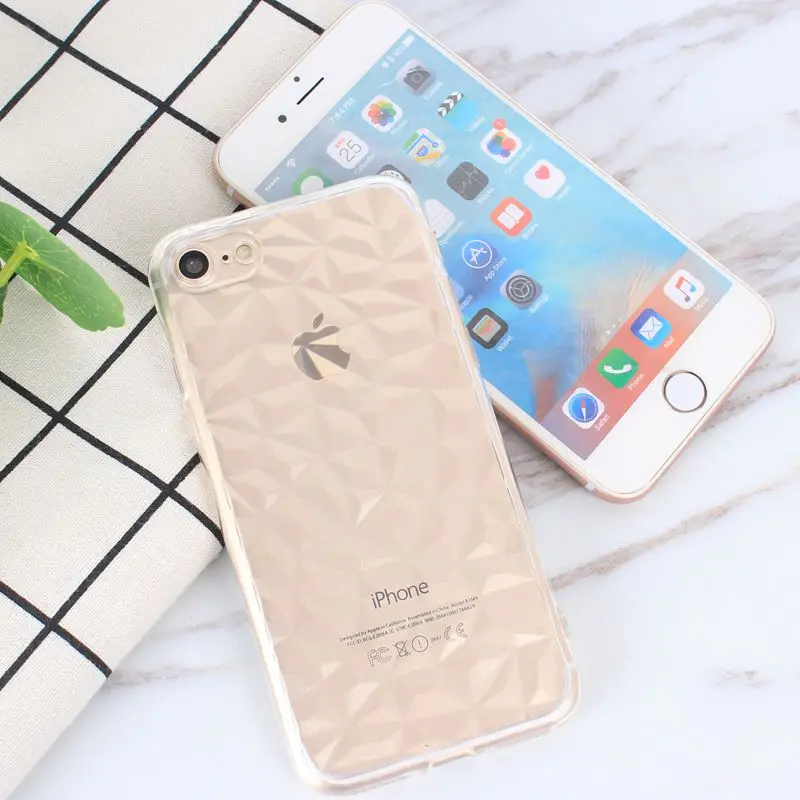 Роскошные прозрачные чехлы для iPhone X 10 мягкий прозрачный чехол из ТПУ 7 8 6 6s Plus 5 SE 5S