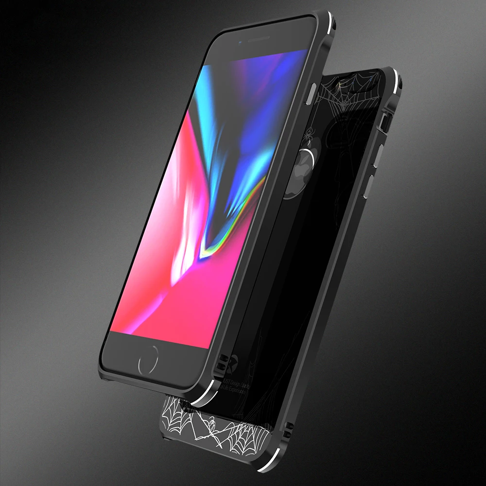 R JUST для iPhone 8 Plus чехол Роскошный милый тонкий жесткий металлический алюминиевый