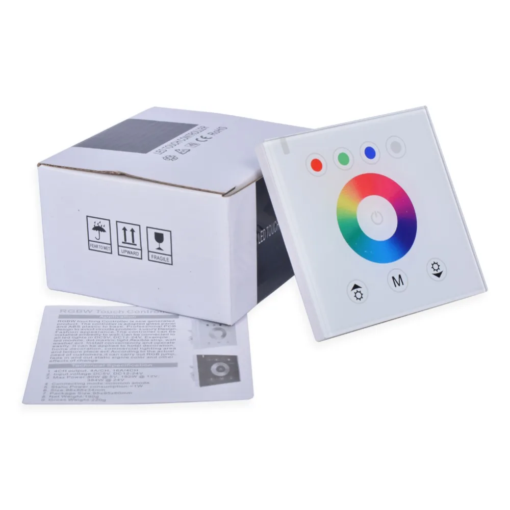 RGBW светодиодная Сенсорная панель контроллер Светодиодный диммер для