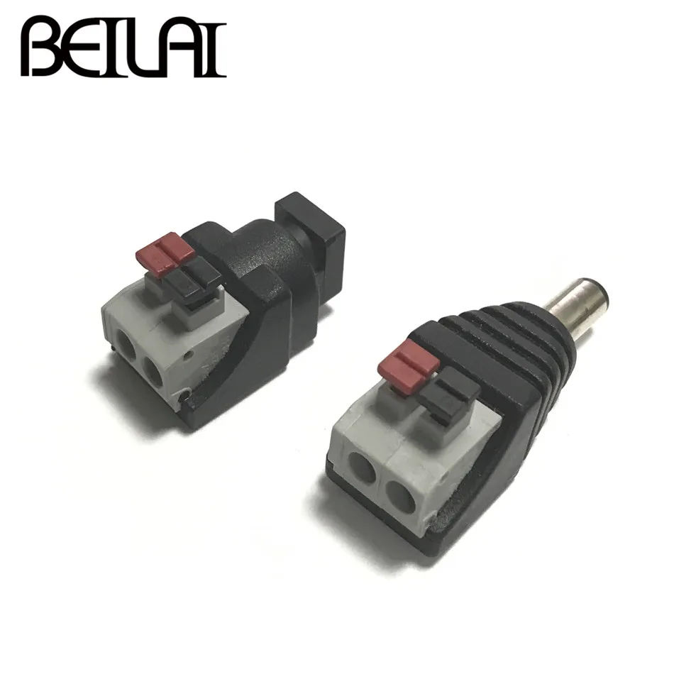 BEILAI 10 шт. разъем постоянного тока для 5050 5630 2835 Светодиодная лента пружинный
