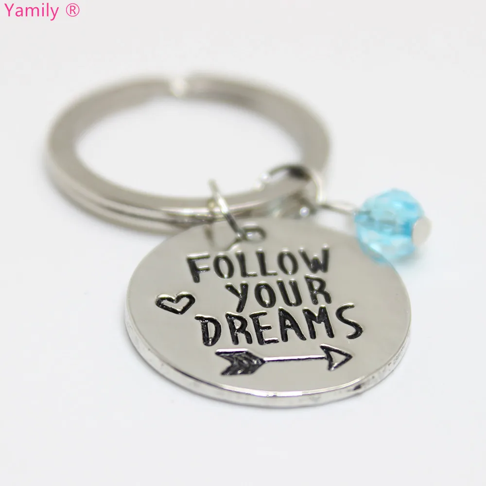 Yamily 12 шт./лот FOLLOW YOUR DREAMS брелок критальные Подвески Подвеска Брелок Выпускной