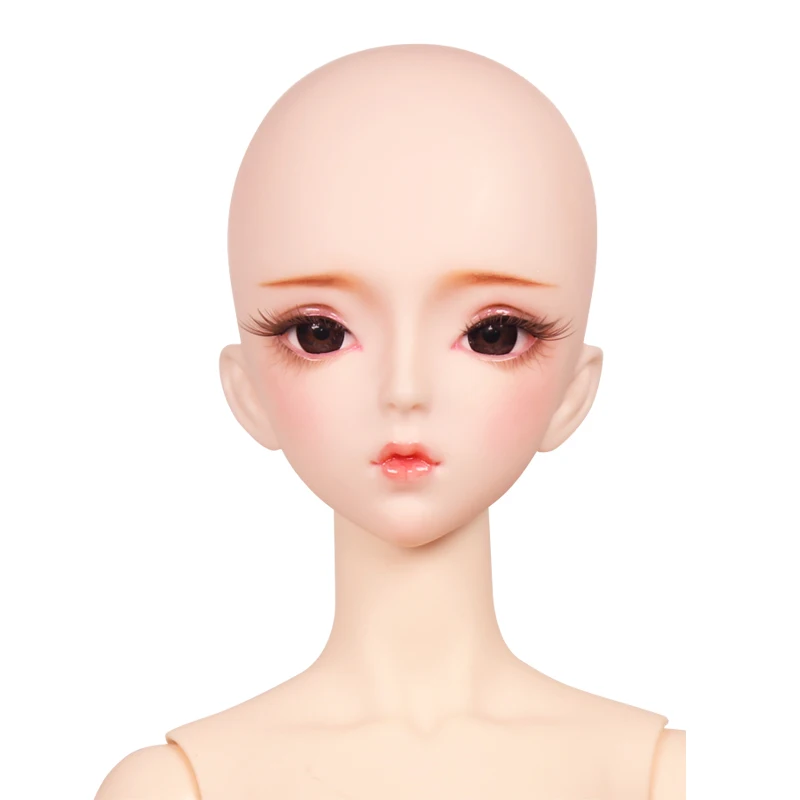 1/3 BJD кукла шарнир тело Кукла тело имеет макияж/без макияжа голова может быть открывается Высокое качество 62 см для девочки подарок MMGIRL - Цвет: makeup head