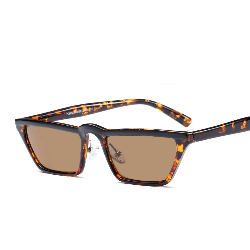 HBK, сексуальные солнцезащитные очки "кошачий глаз", брендовые, женские, маленькие, кошачий глаз, очки, зеркальные, Ретро стиль, черные, красные, солнцезащитные очки, женские, оттенки Oculos - Цвет линз: c4 leopard brown