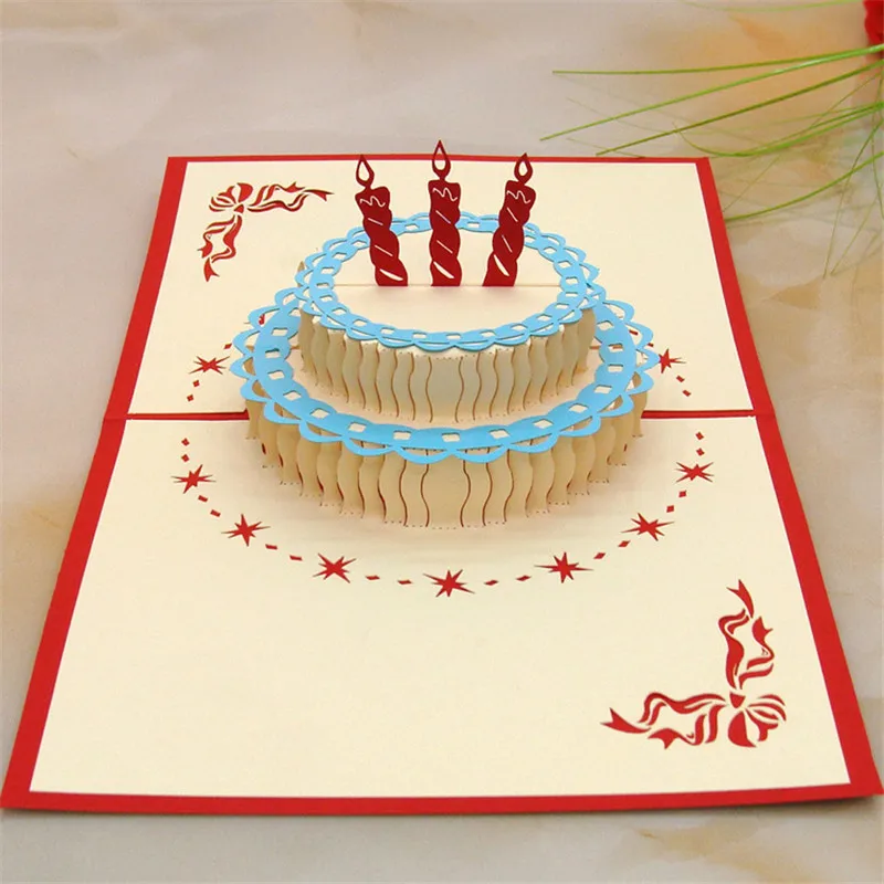 1 шт. горячая Распродажа 3D всплывающие поздравительные открытки ручной работы