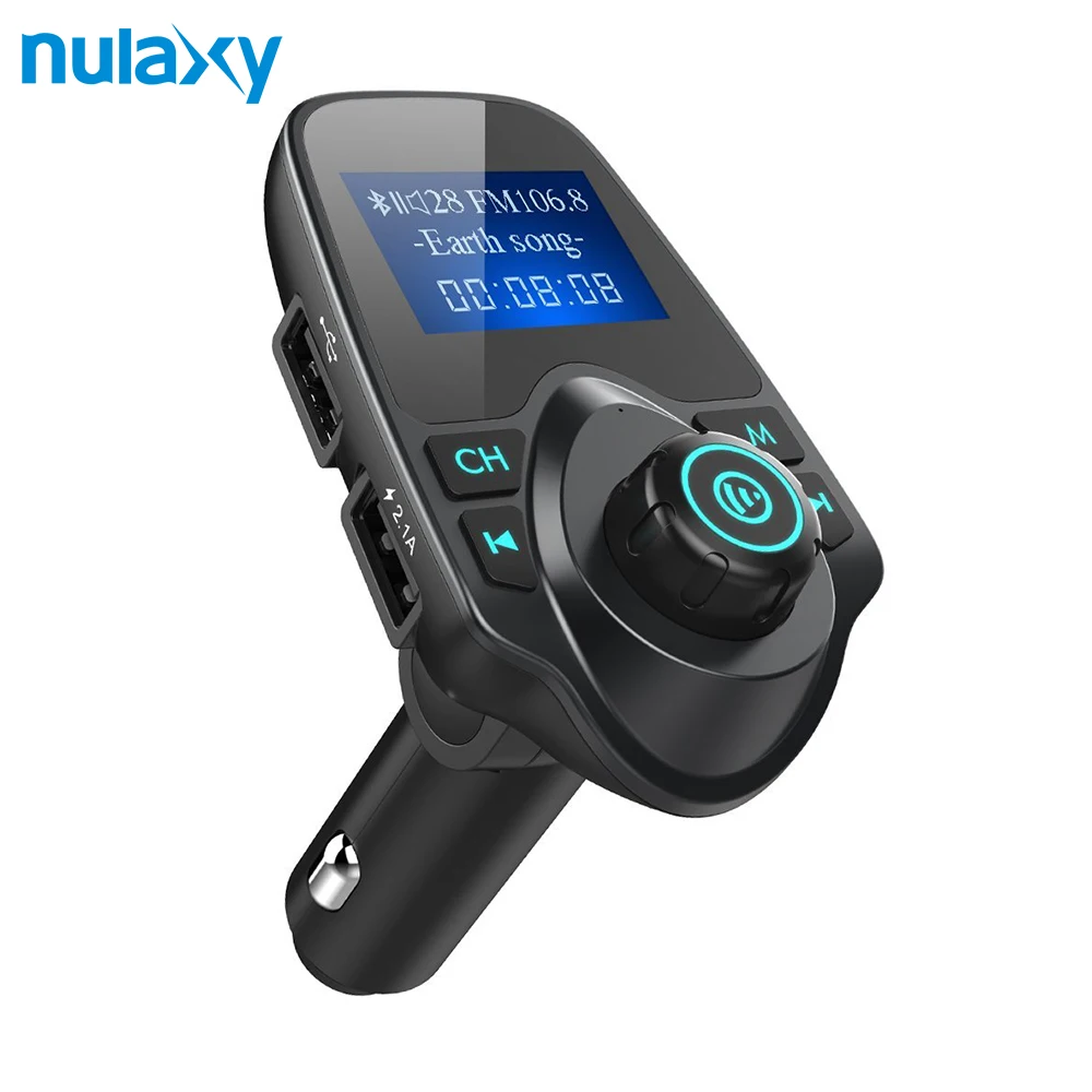 Nulaxy Bluetooth автомобильный FM трансмиттер аудио адаптер приемник беспроводной с