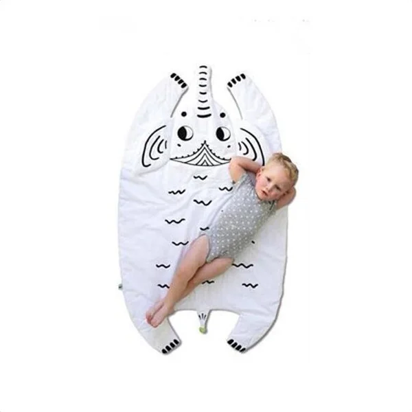 Elephant Mat Детские стеганые коврики с рисунками животных из мультфильмов, енота, лисы, тигра, панды, Льва, одеяла, коврик, ковер в скандинавском стиле, декор для детской кровати - Цвет: Elephant Mat