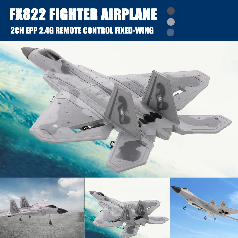 FX822 F 22 Raptor радиоуправляемая модель истребитель 2CH EPP 2 4G RC пульт дистанционного