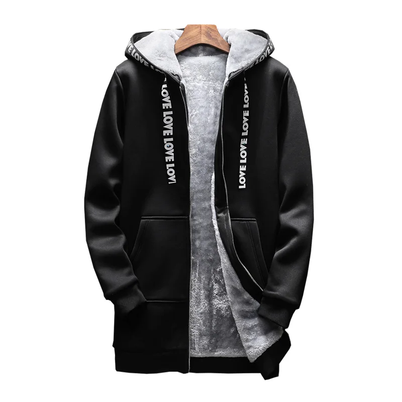 Мужская зимняя куртка с длинным капюшоном флисовый пуховик пальто | 2018 брендовая