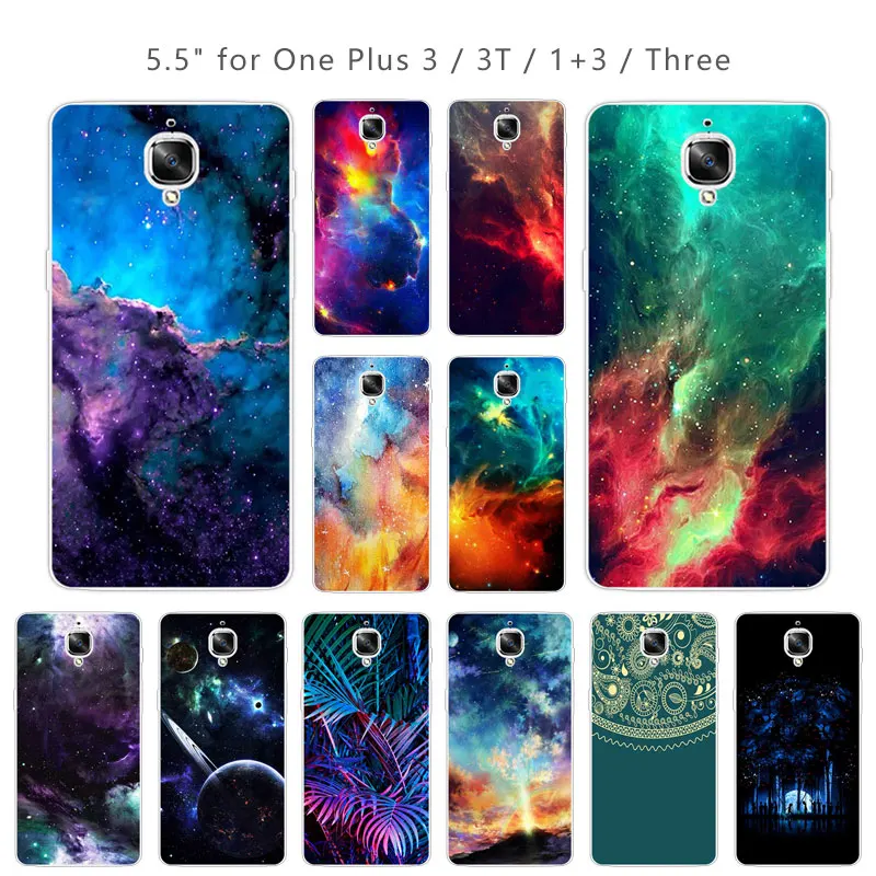 Чехол для телефона Oneplus 3 3T Nebula задняя крышка 5 дюймов прозрачный мягкий силикон