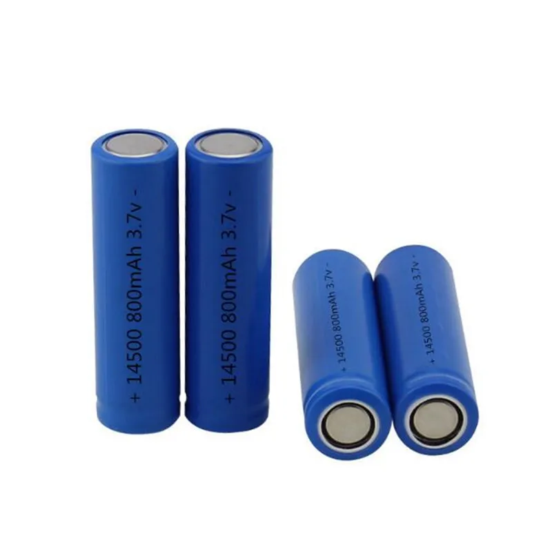 Бесплатная доставка 2 шт 14500 батарея высокой емкости 3 7 v 800mah литий ионная