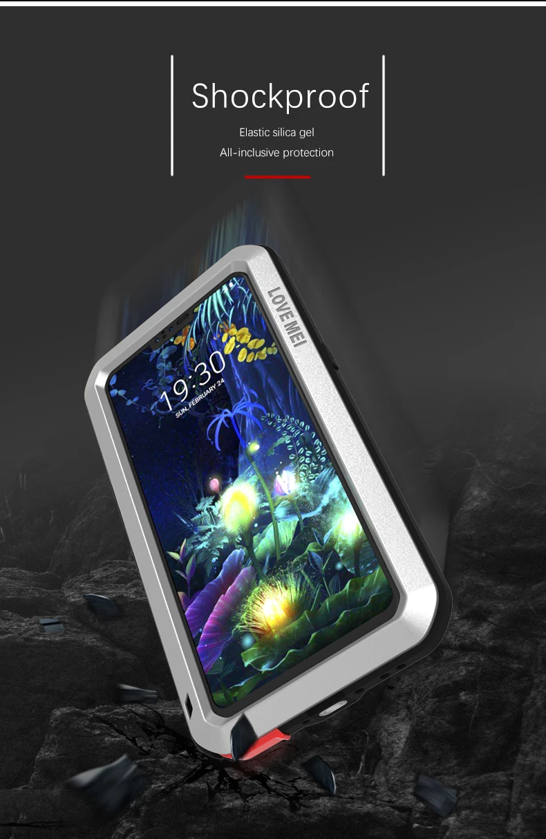 Gorrila Glass) защитный чехол на весь корпус для LG V50 ThinQ металлический армированный