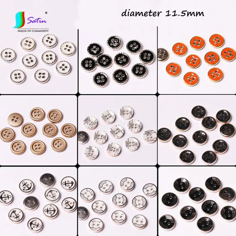 10 шт./лот диаметр 11 5 мм Мини Круглый с 4 отверстиями украшения кнопка футболка