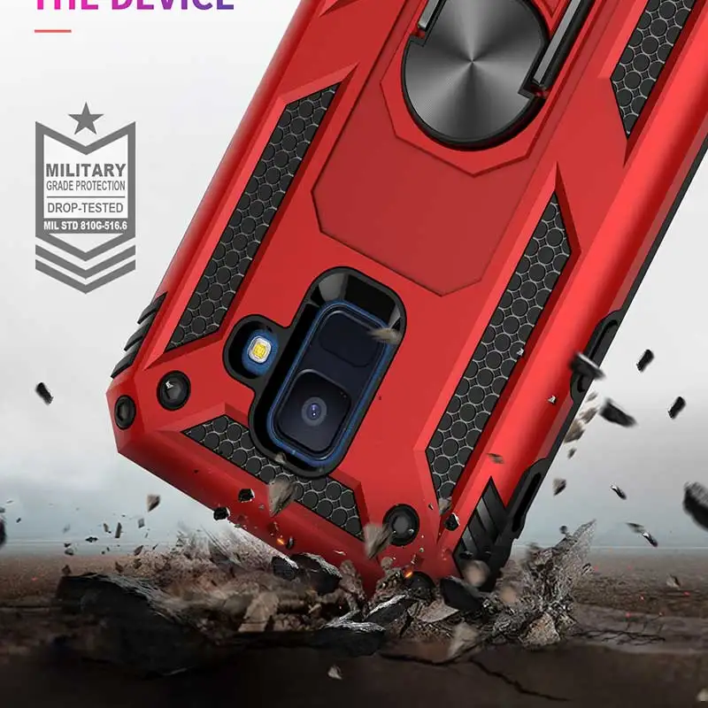 Противоударный чехол с подставкой для Samsung Galaxy S8 S9 S10 S10E Plus A6 A7 A8 A9 2018 Note 8 9 J3 J4 J6 J7