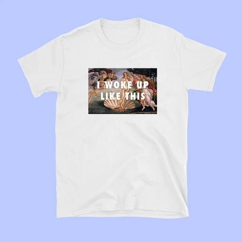 PUDO-JF 1 шт. черный белый розовый цвет I Woke Up Like This Art Hipster Для мужчин женщин унисекс