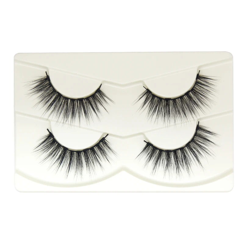 2 пары 3D Магнитных накладных ресниц Набор жидкой подводки для глаз Накладные