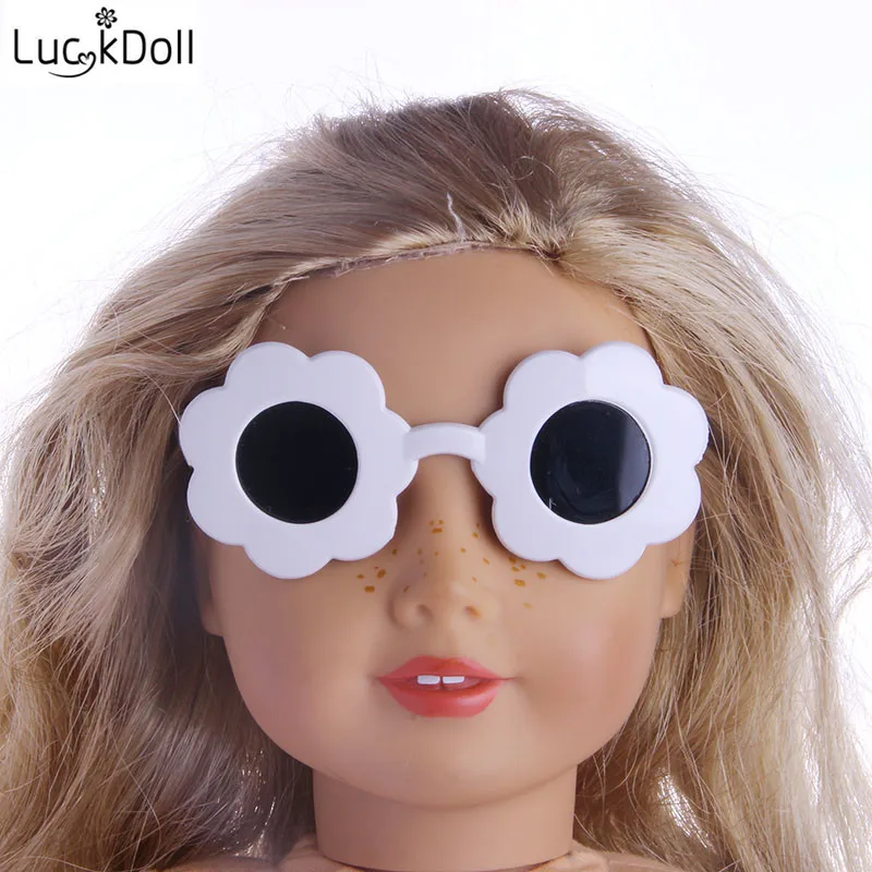 18-дюймовые куклы LUCKDOLL Красочные Солнцезащитные очки с цветами лучший подарок для