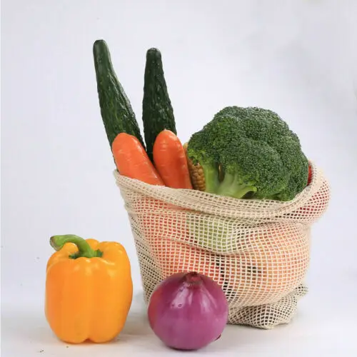 Хозяйственная сумка с кулиской из хлопка многоразовая упаковка для хранения