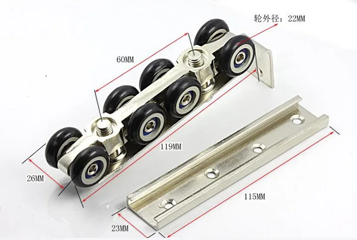 8 колесных шкивов оборудование раздвижные двери подвесные рельсовые колеса для 1