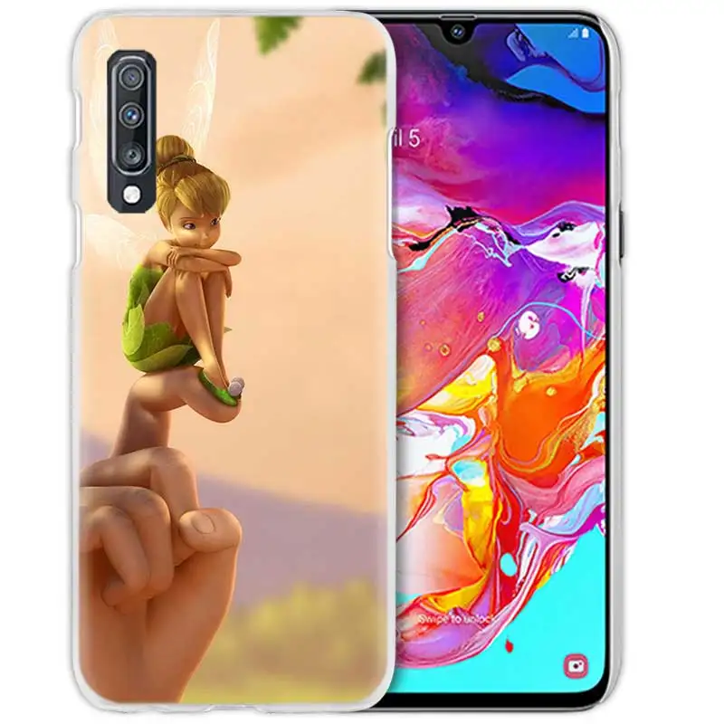 Венди Tinkerbell чехол для samsung Galaxy A50 A70 A20e A40 A30 A20 A10 A8 A6 плюс A9 A7 жесткий прозрачный чехол с держателем телефона Coque