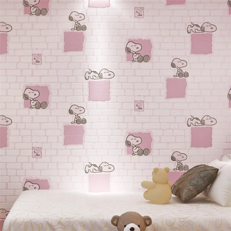 

beibehang Cute cartoon bricks with foamed nonwovens wallpaper for boys and girls bedroom full house with wallpaper