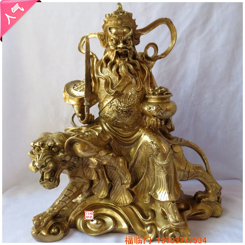 Opening feng shui bronze copper Wu Gongming Fortuna riding a tiger crafts ornaments Lucky town house from evil spirits de | Дом и сад