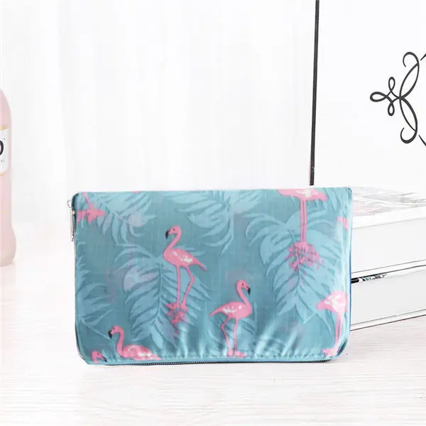 blue flamingo PURDORED, 1 шт., водонепроницаемые Многоразовые сумки для покупок, Женская Складная сумка для покупок, переносная Складная тканевая Эко сумка для хранения продуктов - Цвет: blue flamingo