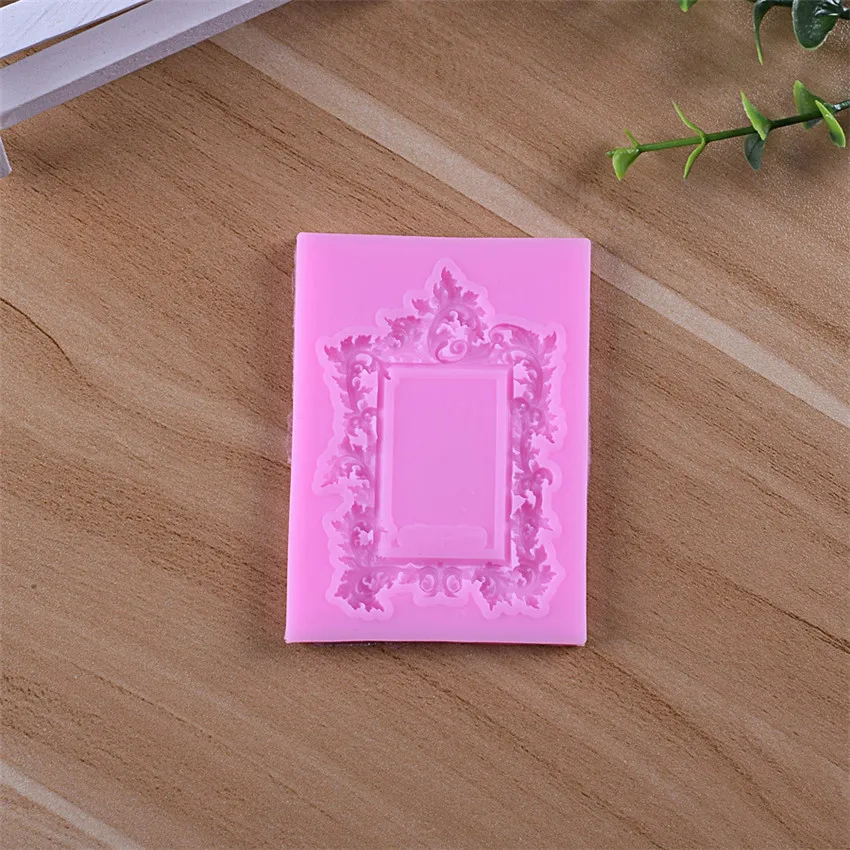 Vintage Picture Frame silicone mold Fondant cake decorating tools chocolate kitchen gumpaste | Дом и сад
