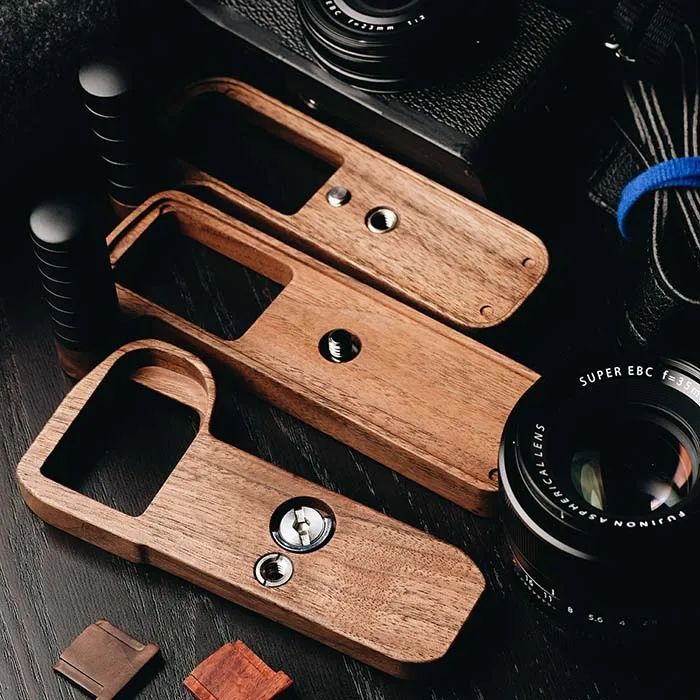 Грецкий орех деревянная рукоятка пластина Кронштейн для SONY A7II A7M2 A7RII A7R2 A7S2