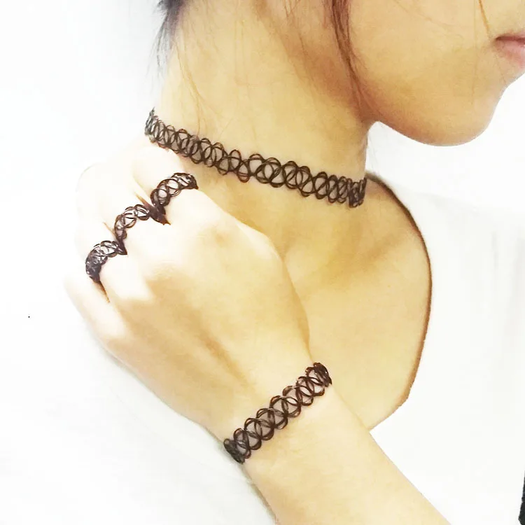 1 комплект одежды в винтажном стиле татуировки колье чокер ожерелье браслет и