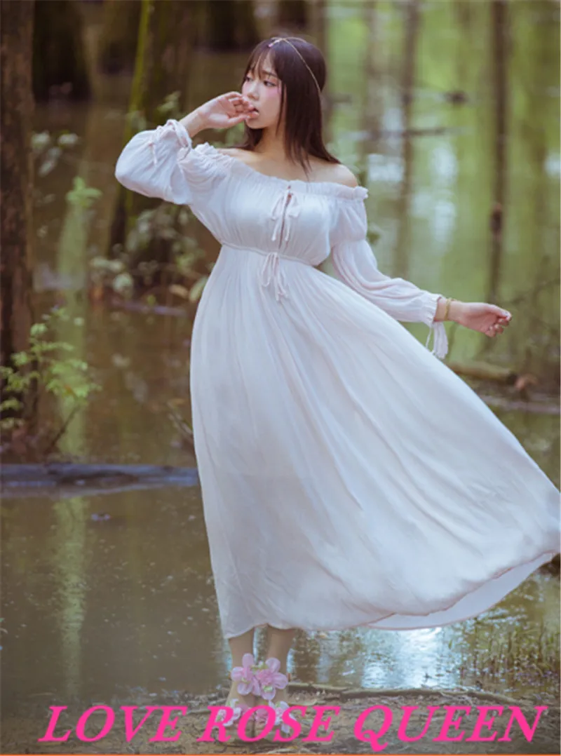 Женское винтажное платье с вырезом лодочкой Элегантное Длинное в японском стиле