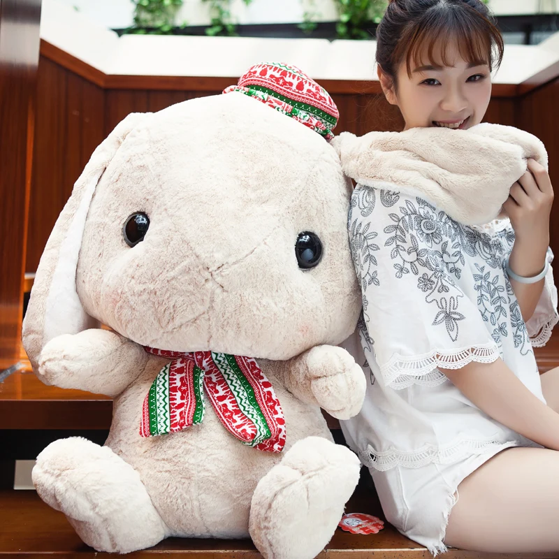 Dorimytrader 75cm Большой симпатичный мягкий мультфильм Bunny плюшевый игрушка 30 см Большой фаршированный животный кролик Кукла подушка Girl Prsent DY60048