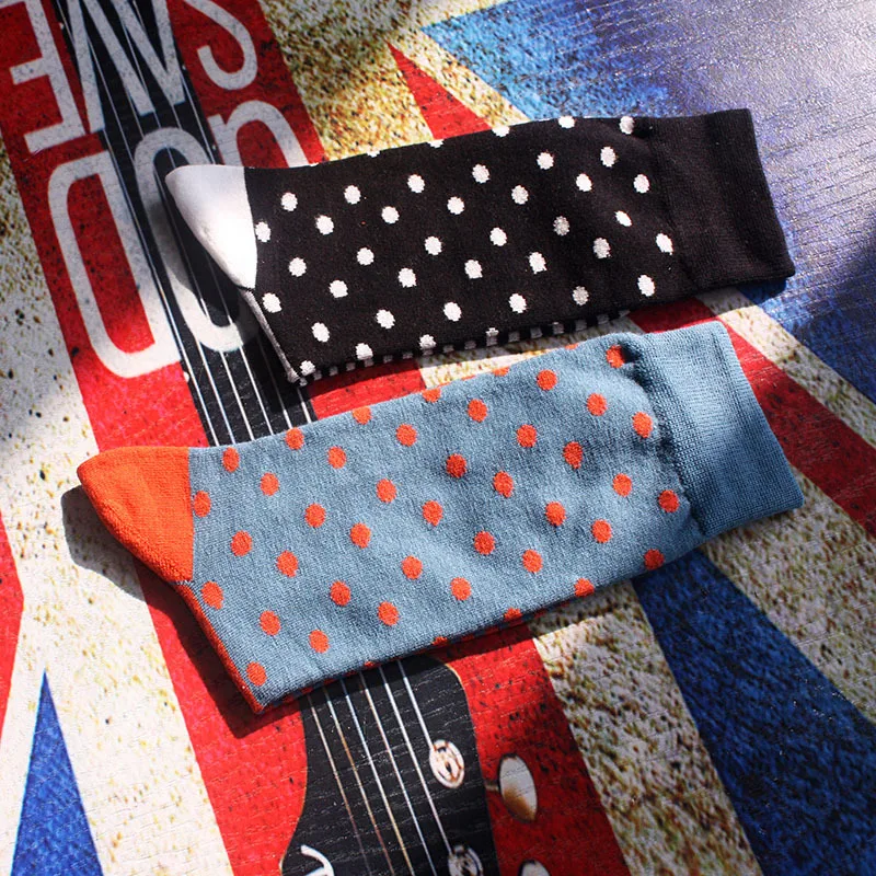 

20 Pair New Autumn Dot Stripe Patterned Art Socks Men Skateboard Harajuku Crew Sock Soft Breathable Cotton Socks Ankle Happy Sox