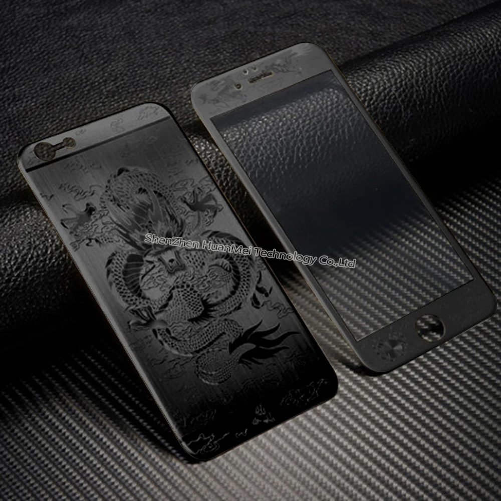 Для iphone 6 S Передняя + задняя золотая 3D углеродное волокно мягкая полноцветная