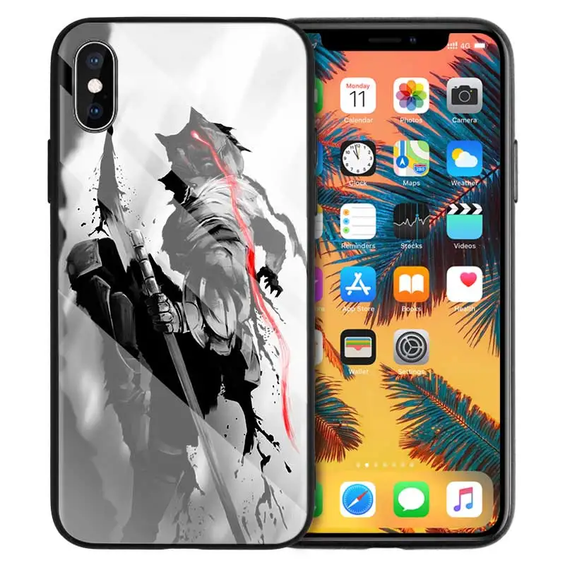 Закаленное стекло чехол для iPhone 7 X чехол для iPhone 11 11Pro 8 6 6S XR XS MAX Plus аниме мультфильм ваше имя один кусок Наруто Чехол