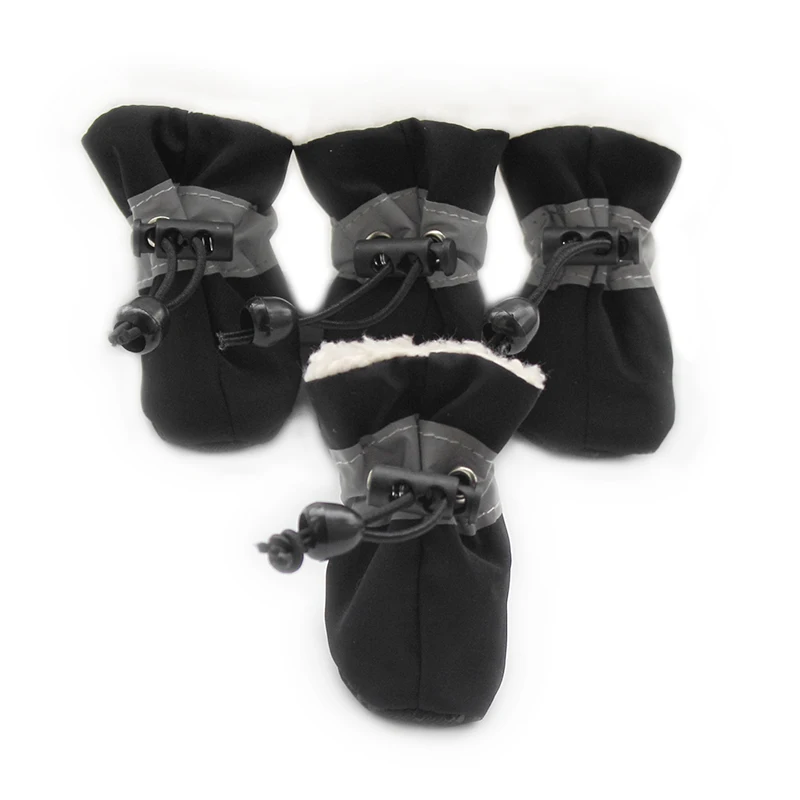 Черный Armi store/зимняя домашняя теплая обувь для собак; Водонепроницаемая нескользящая обувь для домашних животных; носки для кошек и собак; 6151017; носки для щенков; 7 размеров - Цвет: Черный