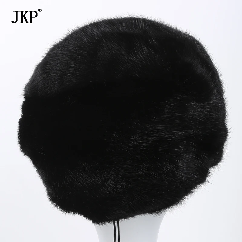 

Hot sale Russia Women's hats winter real mink fur hat for women luxury diamond accessories