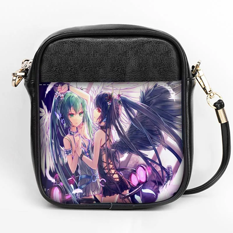 Изготовленное на заказ Hatsune Miku модное с лямками сумка для женщин Слинг сумки на ремне кожа мини девушки Tote вечерние сумки DIY Слинг Сумка - Цвет: 1