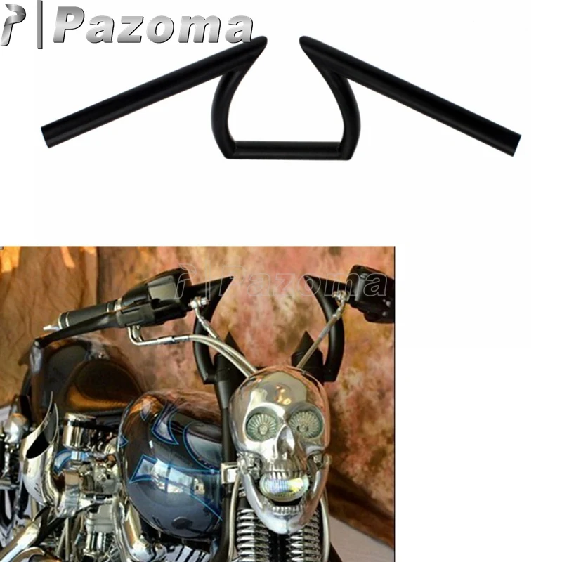 Черный 1 дюйм мотоцикл драгоценный руль Z Bar для Harley Sportster Dyna Bobber Triumph Touring Cruiser