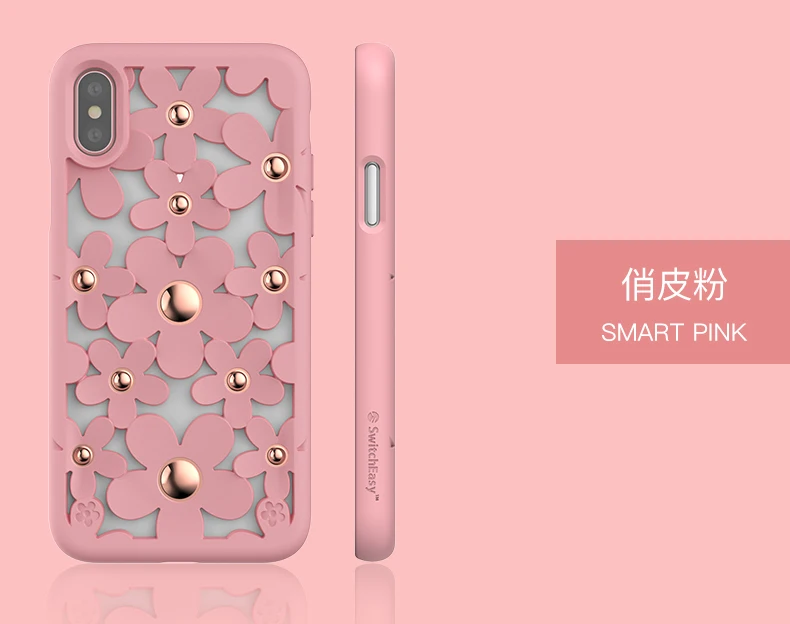SwitchEasy Fleur 3D ажурные цветы чехол светильник дышащий ультра-тонкий мягкий чехол дизайн для iPhone XS MAX XR XS