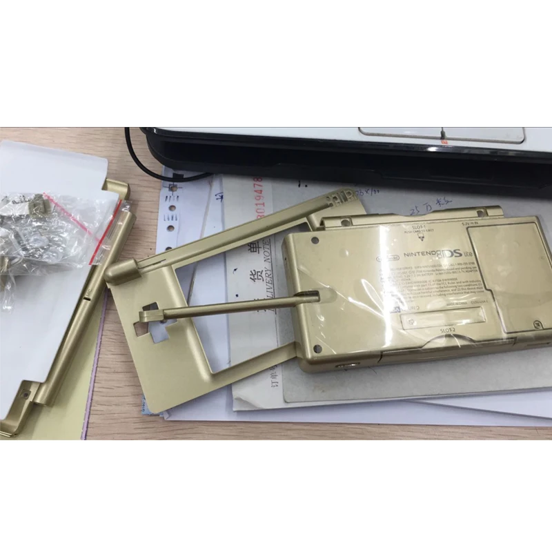 Фирменная Новинка Для Nintendo DS Lite полный Корпус В виде ракушки случае золотой Треугольники корпус для N DS Lite Корпус/Чехол/В виде ракушки, включены стилус