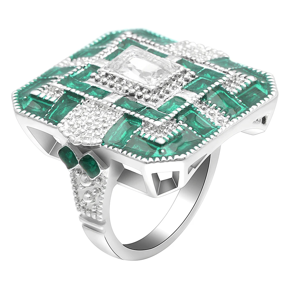 Модное роскошное Большое широкое кольцо очаровательное фиолетовое голубое