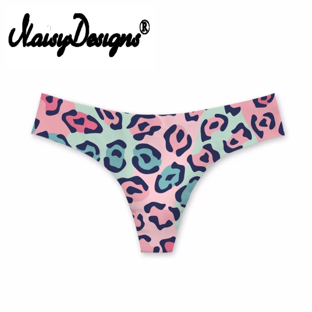 NoisyDesigns Leopard Для женщин бесшовное нижнее белье секси Женщин Трусики стринги трусы