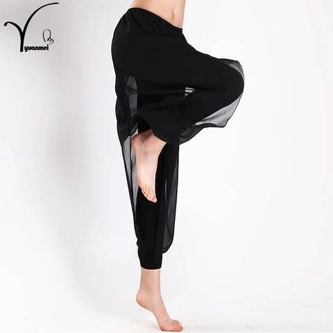 Весенние женские широкие брюки для йоги кардио тренировки фитнес спортивные сетки тренажерный зал йоги штаны размера плюс