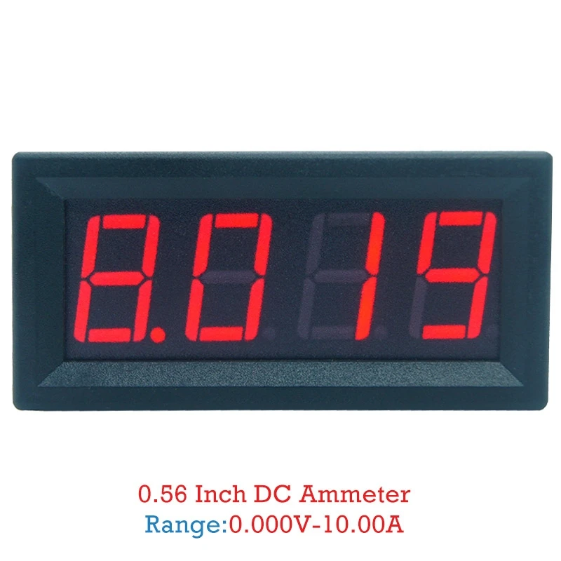 0-9.999A (10A) 4-разрядный Амперметр измерительный прибор с панелью 0 56 дюйма красный