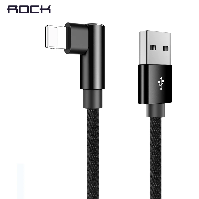 ROCK 90 usb кабель для iPhone X 8 7 6 6s кабели быстрой зарядки iPad USB зарядный L Тип передачи