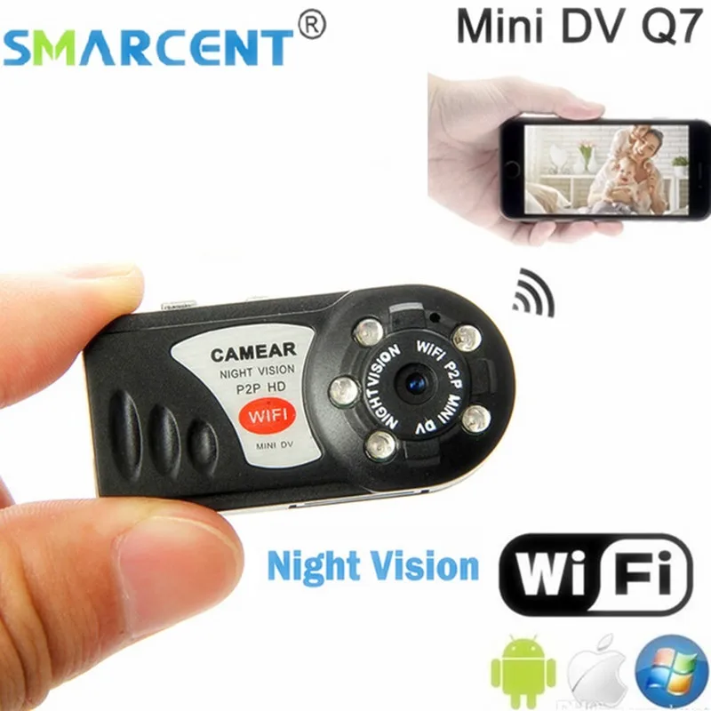 SMARCENT Q7 DVR Беспроводной IP видеокамера Регистраторы Мини WiFi инфракрасная смарт