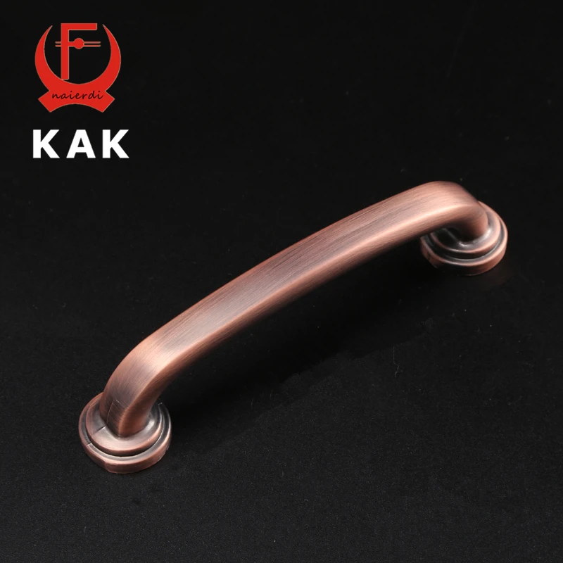 Красные бронзовые винтажные ручки KAK для кухонного шкафа античные дверей ящика